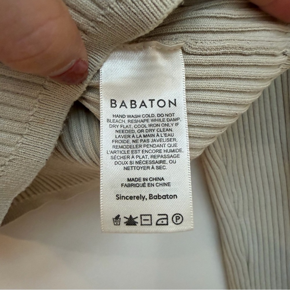 Babaton Ribbed Cream Top - Picture 4 of 5